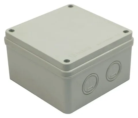 علبة توصيل بلاستيكية 120x120x70 – IP44, غطاء معتم بالبراغي