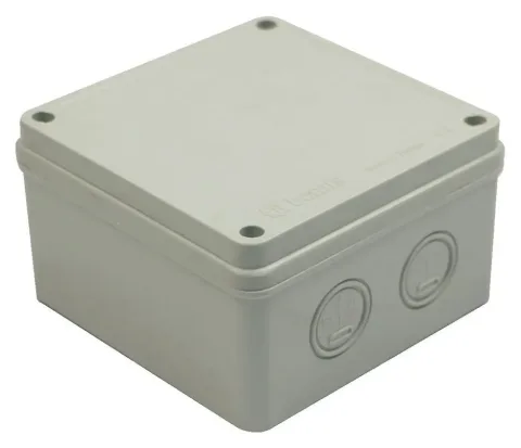 علبة توصيل بلاستيكية 120x120x70 – IP67, غطاء معتم بالبراغي
