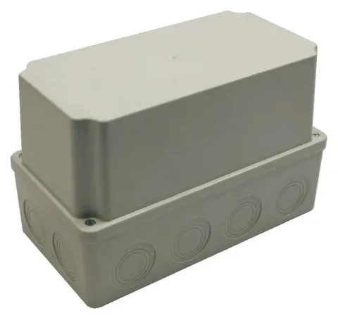 علبة توصيل بلاستيكية 120x224x140 – IP44, غطاء معتم بالبراغي