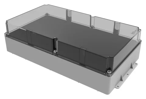 Пластиковая распределительная коробка 300x535x150 – IP67, прозрачная крышка на винтах