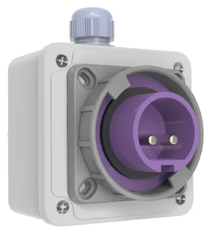 Clavija de superficie CEE 16A 2P 24V IP67