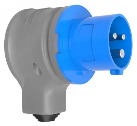 Вилка поворотная угловая 90° CEE 16A 3P IP44