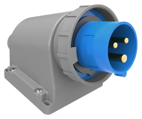 Clavija de superficie inclinada 90° CEE 16A 3P IP67