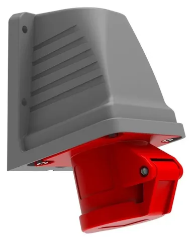 16A 4P IP44 CEE 90° Angled Wall-Mounted Socket