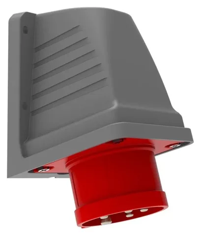 16A 5P IP44 CEE 90° Angled Phase-Inverter Wall-Mounted Inlet