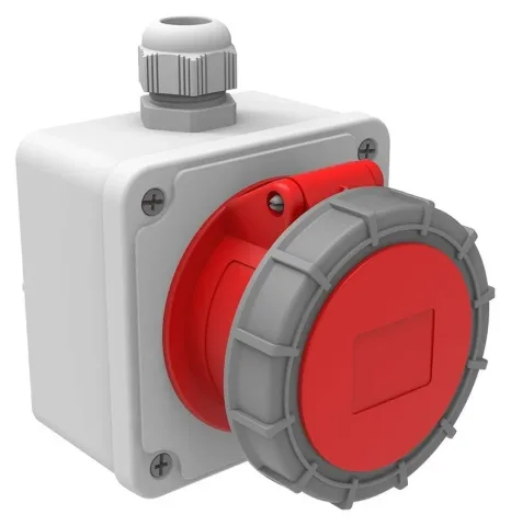 16A 5P IP67 CEE Wall-Mounted Socket