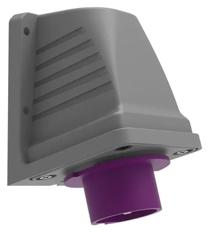 32A 3P 24V IP44 CEE 90° Angled Wall-Mounted Inlet