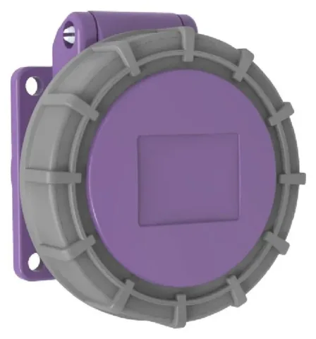 32A 3P 24V IP67 CEE Panel-Mounted Socket (One-Piece)