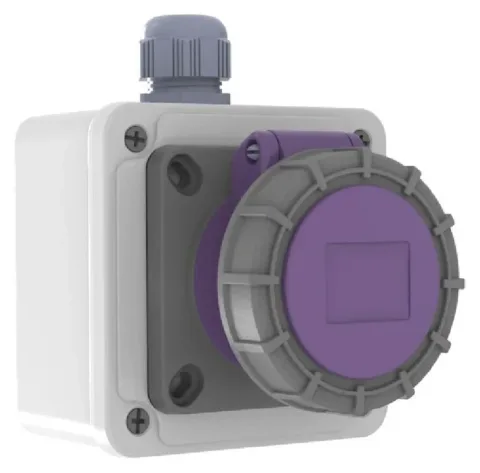 32A 3P 24V IP67 CEE Wall-Mounted Socket