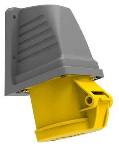 Розетка настенная, наклон 90° CEE 32A 3P IP44