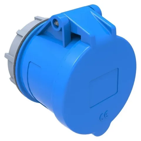 32A 3P IP44 CEE Panel-Mounted Socket (Nut Fixing)