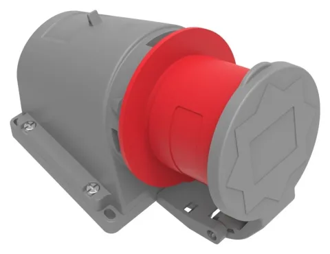 مدخل جداري مائل 90° (بغطاء بنابض) CEE 32A 4P IP44