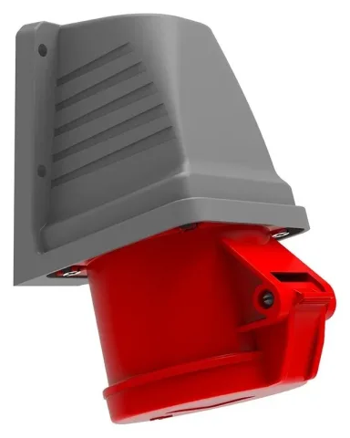 32A 4P IP44 CEE 90° Angled Wall-Mounted Socket