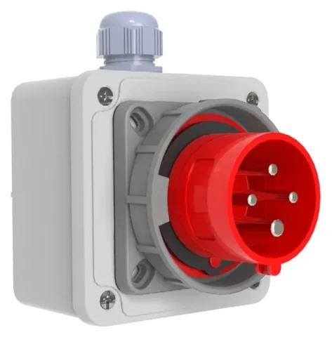 32A 4P IP67 CEE Wall-Mounted Inlet