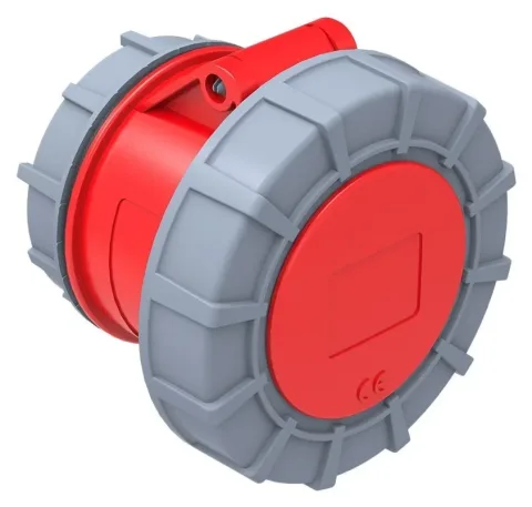 32A 4P IP67 CEE Panel-Mounted Socket (Nut Fixing)