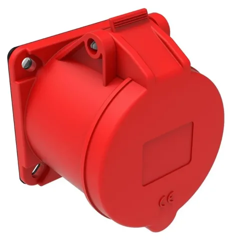 32A 5P IP44 CEE Panel-Mounted Socket (75x75)