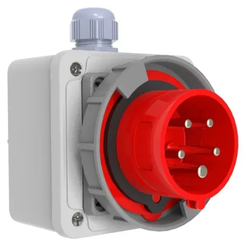 32A 5P IP67 CEE Wall-Mounted Inlet