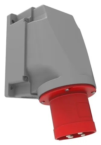 63A 4P IP44 CEE 90° Angled Wall-Mounted Inlet
