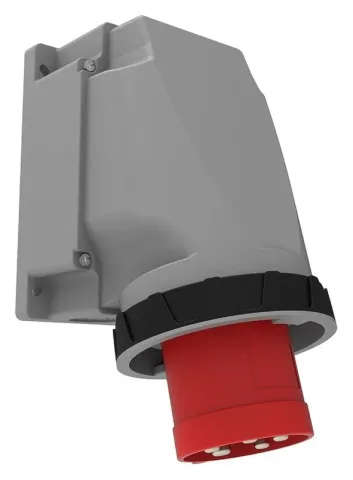 Clavija de superficie inclinada 90° CEE 63A 4P IP67