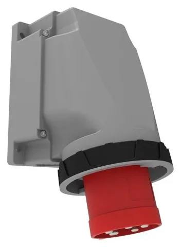 Clavija de superficie inclinada 90° CEE 63A 5P IP67