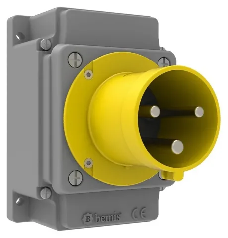 Clavija de superficie (con contacto piloto) CEE 63A 3P IP44