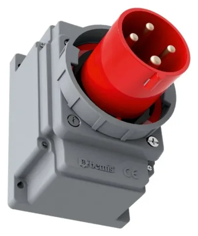 Clavija de superficie (con contacto piloto) CEE 63A 4P IP67