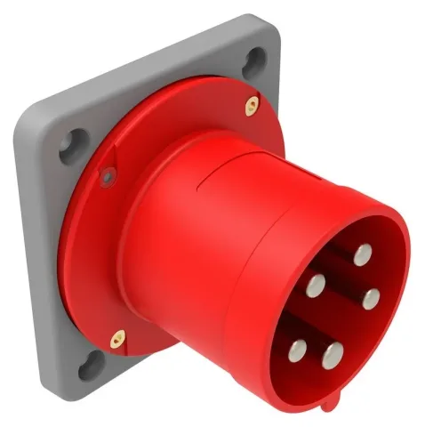 Clavija de empotrar (con contacto piloto) CEE 63A 5P IP44