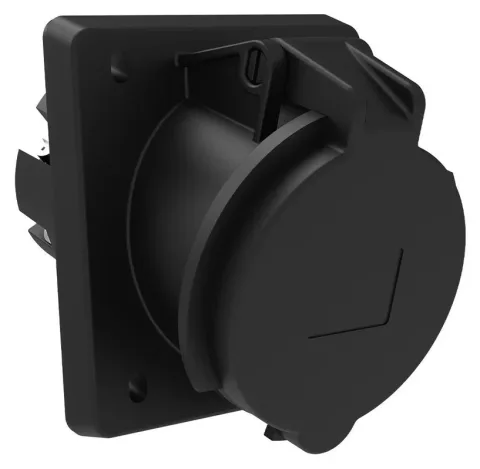 63A 4P IP44 CEE 45° Angled Panel-Mounted Socket