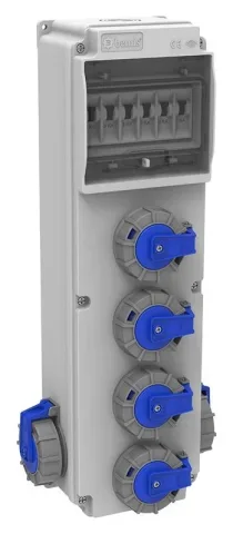 Комбинированный щиток розеток V6 – IP66, с розетками