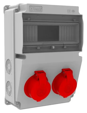 Комбинированный щиток розеток V10 – IP44, с розетками