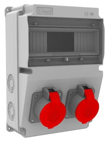 Комбинированный щиток розеток V10 – IP44, с розетками
