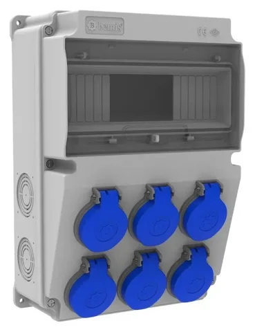 Комбинированный щиток розеток V10 – IP44, с розетками