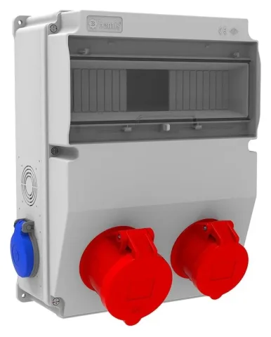 Steckdosenkombination V12 – IP44, mit Steckdosen