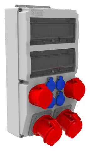 Комбинированный щиток розеток V26 – IP44, с розетками