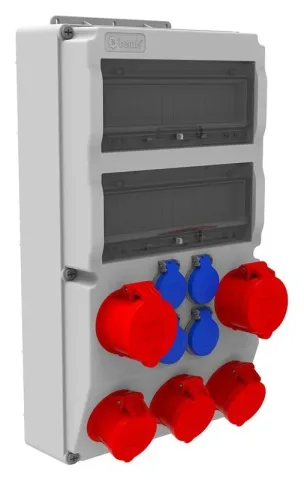 Комбинированный щиток розеток V26 – IP44, с розетками