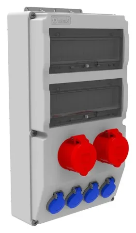 Комбинированный щиток розеток V26 – IP44, с розетками