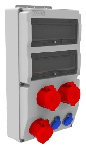 Комбинированный щиток розеток V26 – IP44, с розетками