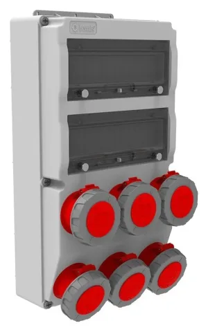 Комбинированный щиток розеток V26 – IP66, с розетками