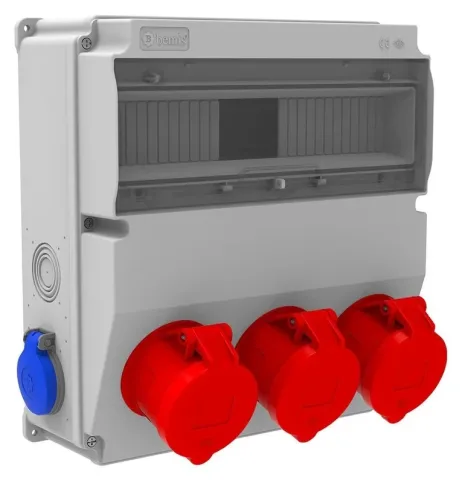 وحدة مقابس مجمعة V15 – IP44, مع مقابس