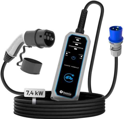 مونو موبايل 7,4 kW – أحادي الطور · 3.7 - 7.4 kW · 5 m