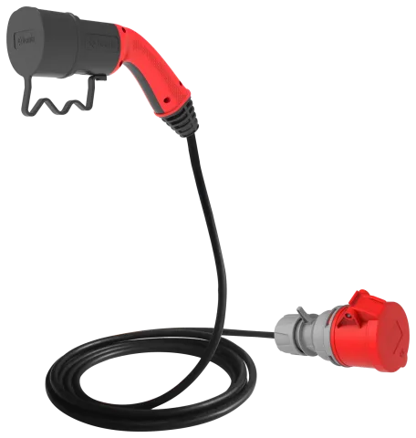 Adaptador C2L toma 32A 5P con enchufe – 3m. Con cable · Toma industrial 32A 5P