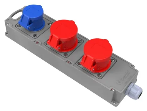Tribox-Mehrfachsteckdose – IP44, mit Steckdosen