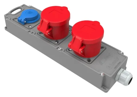 Tribox-Mehrfachsteckdose – IP44, mit Steckdosen