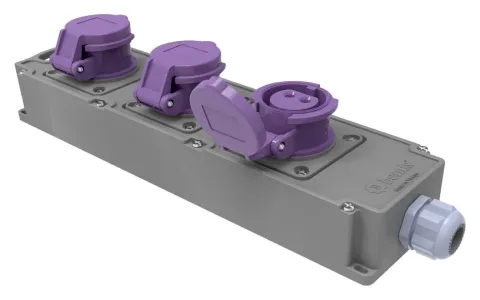Tribox-Mehrfachsteckdose – IP44, mit Steckdosen