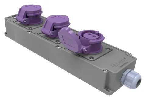 Tribox-Mehrfachsteckdose – IP44, mit Steckdosen
