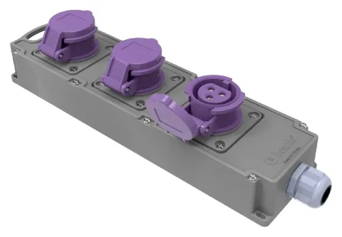 Tribox-Mehrfachsteckdose – IP44, mit Steckdosen