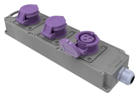Tribox-Mehrfachsteckdose – IP44, mit Steckdosen