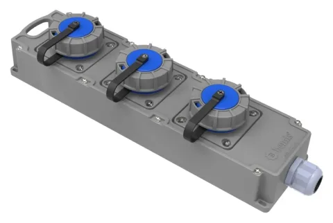 Tribox-Mehrfachsteckdose – IP67, mit Steckdosen