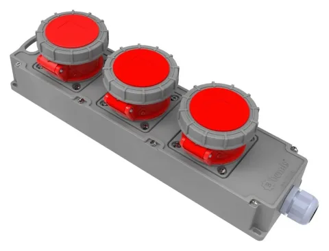 Tribox-Mehrfachsteckdose – IP67, mit Steckdosen