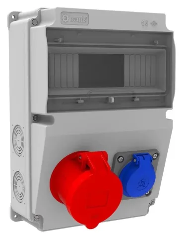 Комбинированный щиток розеток V10 – IP44, с розетками
